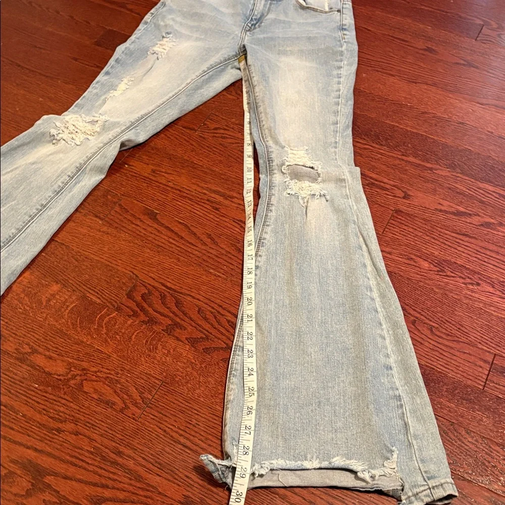 2/$25 EUC Empyre Light Blue Distressed Flare Jeans - Picture 5 of 5